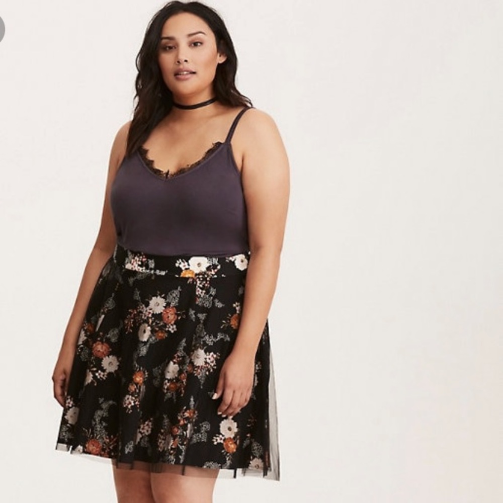 TORRID FLORAL SKATER SKIRT